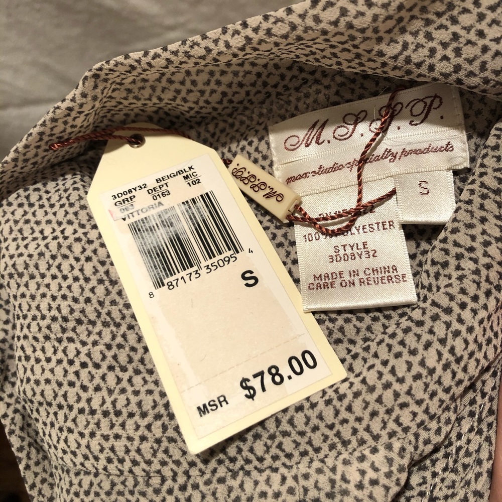 M.S.S.P. Button Up Sheer Blouse